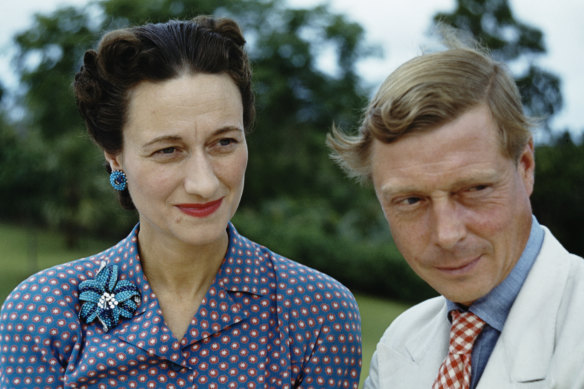 Wallis, Duchess of Windsor, and the Duke of Windsor outside Government House in Nassau, the Bahamas, circa 1942. The Duke of Windsor served as Governor of the Bahamas from 1940 to 1945. 
