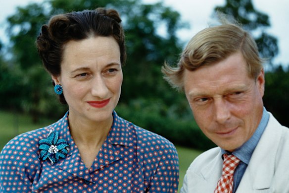 Wallis, Duchess of Windsor, and the Duke of Windsor outside Government House in Nassau, the Bahamas, circa 1942. The Duke of Windsor served as Governor of the Bahamas from 1940 to 1945. 