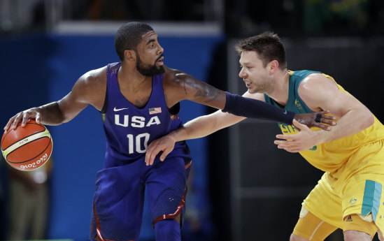 Brooklyn Nets star Kyrie Irving (left) was a gold medallist for the US at the 2016 Rio Games.