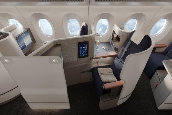 Seats vary in Lufthansa’s Allegris business class cabin.