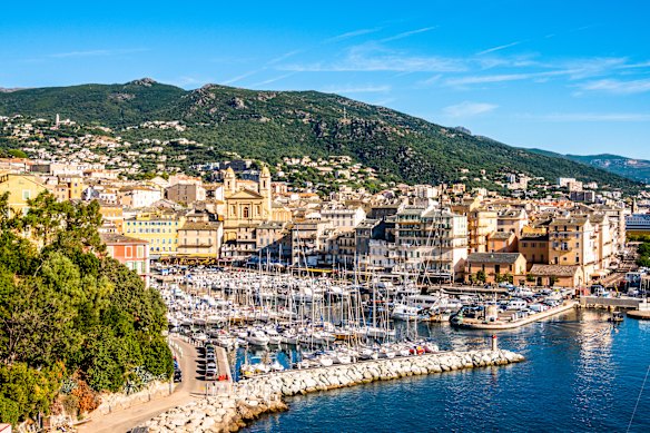 Bastia’s old town and harbour, Corsica.