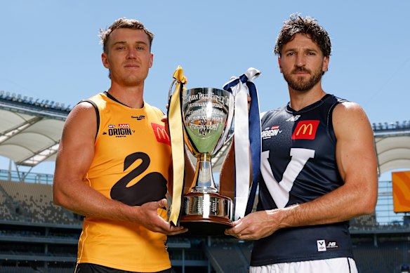 WA captain Patrick Cripps and Victorian counterpart Marcus Bontempelli are ready for Saturday’s State of Origin clash at Perth Stadium.