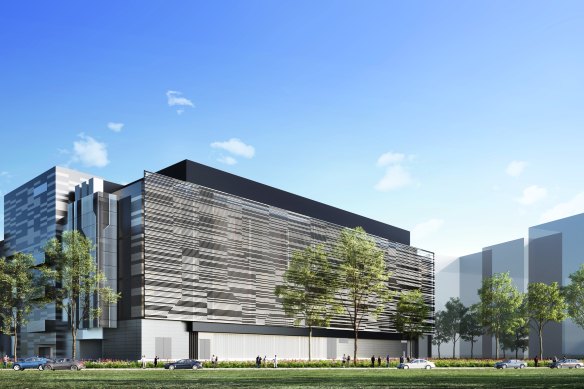 Artist impression of a 50MW data centre Goodman is developing in Tokyo.
