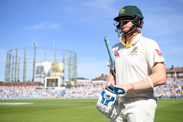 Steve Smith at the end of the 2019 Ashes series.