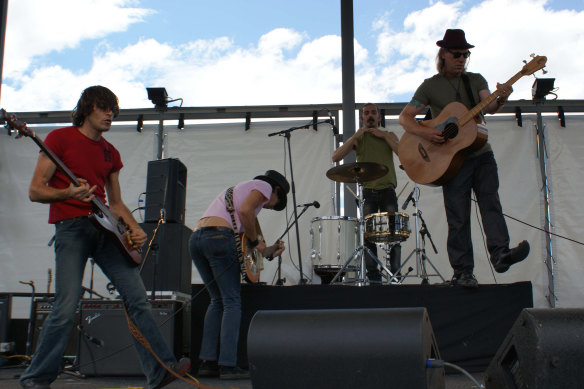 The Zen Circus and Brian Ritchie perform at Mona Foma in Hobart in 2009.
