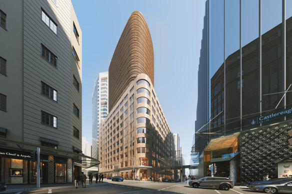 Scentre and Cbus Property are transforming David Jones’ old menswear store in Sydney into luxe retail and apartments.