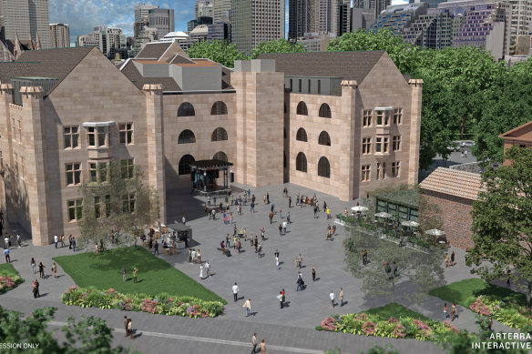Public space will be restored to the curtilage of the old Registrar General’s building from next October.   