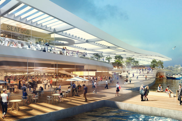 An artist’s impression of the new Sydney Fish Market.