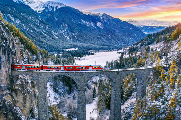 Gasping at grandeur: the Landwasser Viaduct.