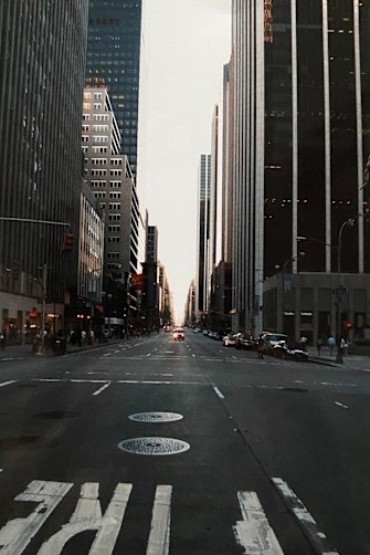 An eerily deserted 6th Avenue on the evening of the attacks.