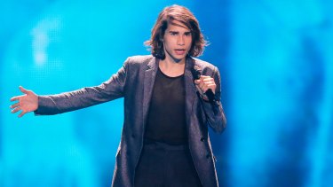 Isaiah Firebrace performing for Australia at last year's Eurovision.
