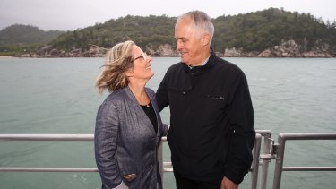 Prime Minister Malcolm Turnbull and Lucy Turnbull during the 2016 election campaign.