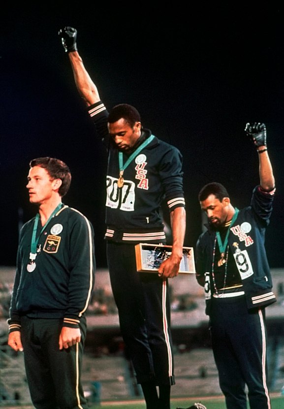 Big decision with big consequences: Taking part in Tommie Smith's and John Carlo's protest after claiming silver in the 200m at the 1968 Olympics changed Norman's life, and those of people close to him, forever.