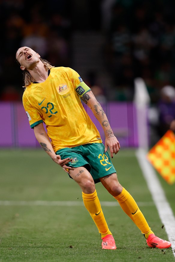 Jackson Irvine missed a golden chance late in the first half.