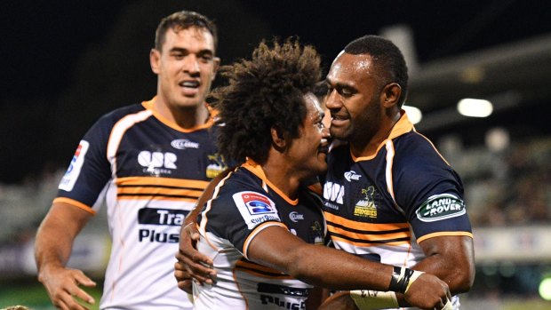 Spark but no fire: Henry Speight, centre, is one of the few players to have lit up the Brumbies so far this season.