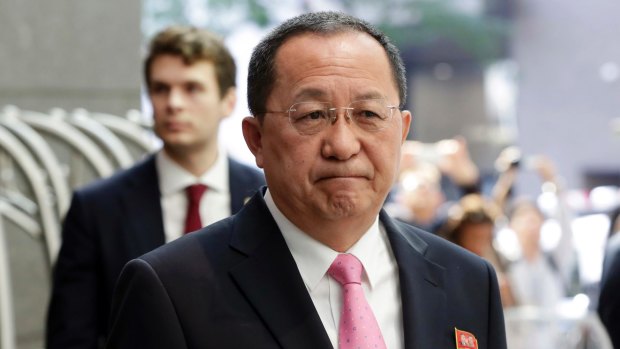 North Korea's Foreign Minister Ri Yong Ho.