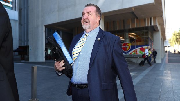 Paul Tully outside the Crime and Corruption Commission in April this year.