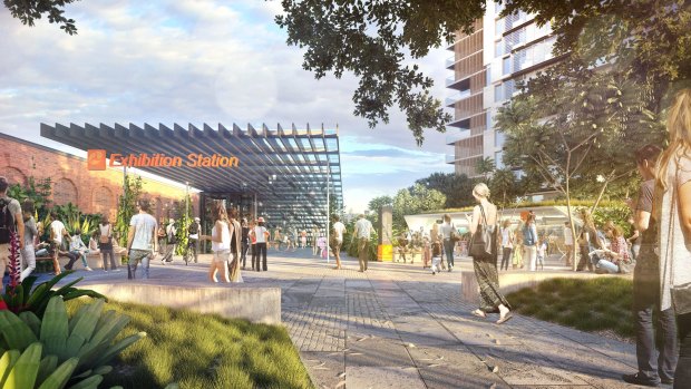 Cross River Rail's proposed Exhibition station at Bowen Hills.