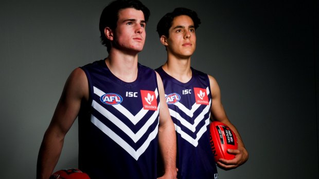 Fremantle's 2017 top draftees Andrew Brayshaw (#2) and Adam Cerra (#5) are leading a new era at the Dockers.