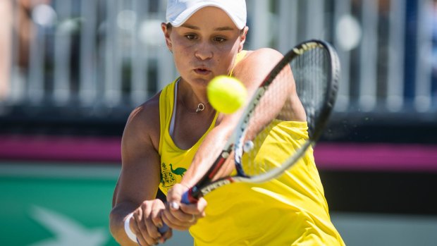 Ashleigh Barty helped secure the tie. 