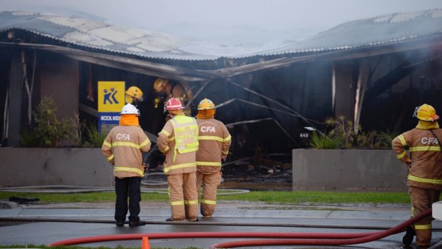 Firefighters were unable to save the Kool Kidz childcare centre after a car ploughed into, killing the driver, in June 2017.