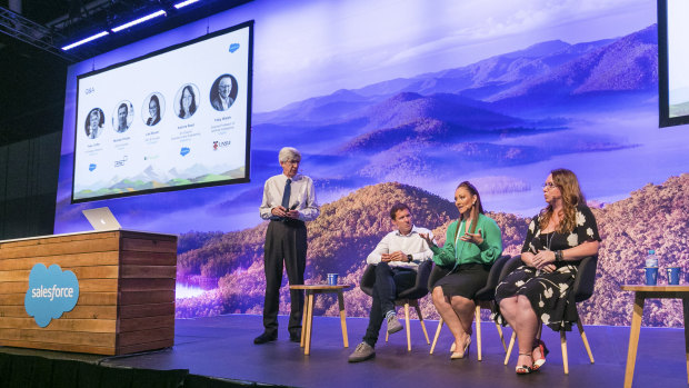 The AI panel at Salesforce World Tour in Sydney. 