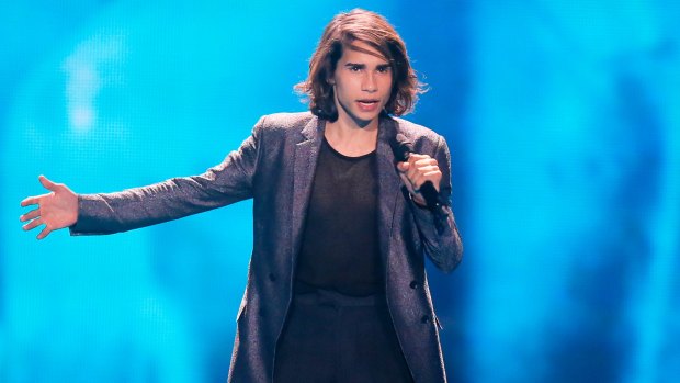 Isaiah Firebrace performing for Australia at last year's Eurovision.