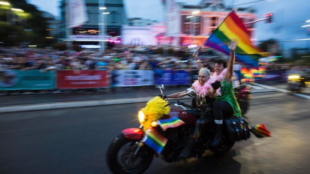 Dykes on Bikes and Boys on Bikes  will once again pass over the rainbow crossing at the 2018 Mardi Gras.