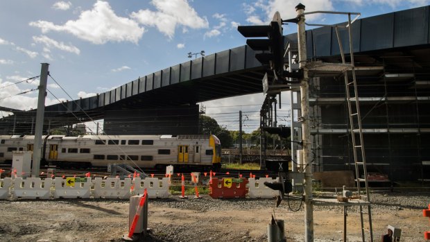 A new bridge has been built over the train lines to connect Regent Street to a rail yard at Central. 