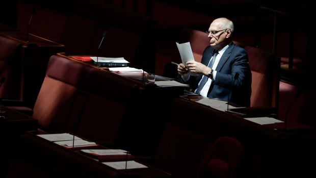 Jim Molan in the Senate chamber in Canberra.