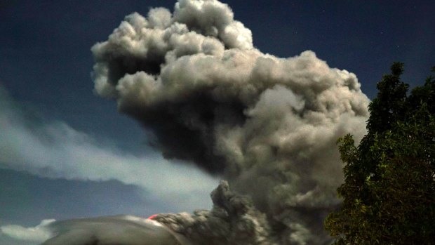 The Mt Sinabung volcano in August last year.