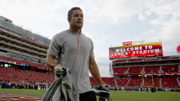 Private charity: Jarryd Hayne fed the homeless in San Francisco. 