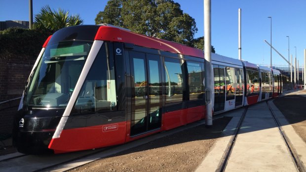The tram sets on Sydney's $2.1 billion light rail line will be 67 metres long.