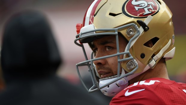 Star power: Former San Francisco 49er Jarryd Hayne could be an ideal player to promote an NRL game in the US.