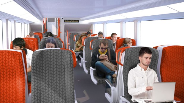 The intercity trains will have two-by-two fixed seating on their upper and lower decks.