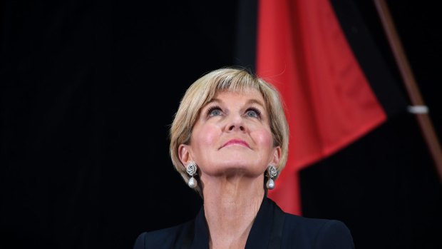 Foreign Affairs Minister Julie Bishop tells media not to police politician's sex ban.