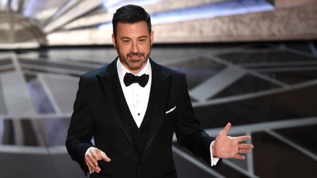 Host Jimmy Kimmel at the Oscars.