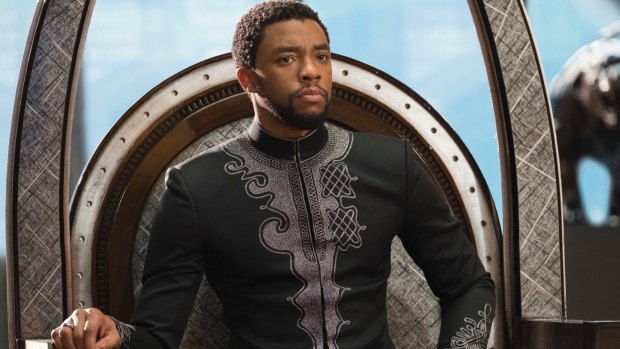 Chadwick Boseman in a scene from Marvel Studios' "Black Panther".
