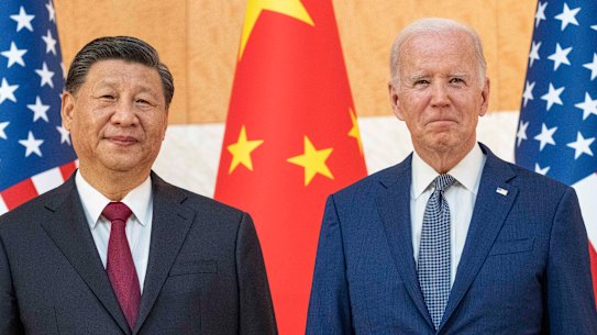 Chinese President Xi Jinping and US President Joe Biden. China is feeling pressure from Bidenomics.