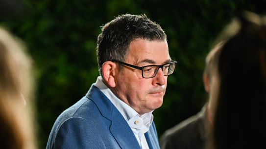 Victorian Premier Daniel Andrews in Box Hill on Tuesday. 