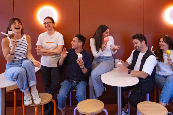 Customers at Nuvoletta in Carnegie, part of a thriving gelato scene in Melbourne.
