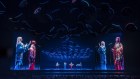 ABBA’s simulacrums on stage at ABBA Arena in London.