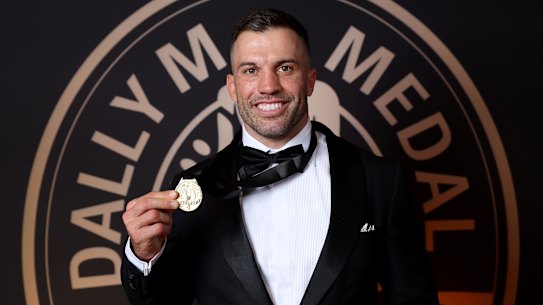 James Tedesco after his second Dally M medal win.