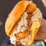 Edita's famous fried fish burger.