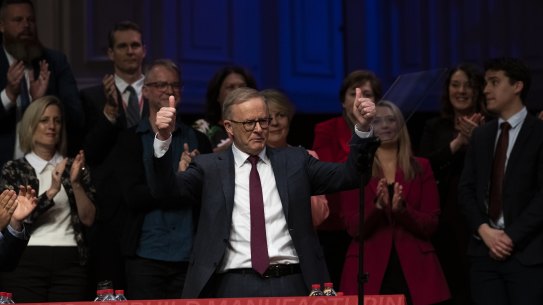 Prime Minister Anthony Albanese was given a hero’s welcome. 