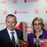 West Australian Premier Roger Cook and Treasurer Rita Saffioti with the budget papers in Perth on Thursday.
