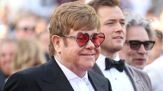 Elton John and Taron Egerton at the premiere of Rocketman in Cannes