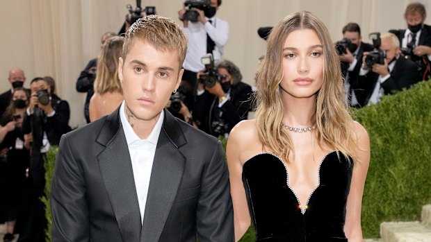 Justin and Hailey Bieber at the 2021 Met Gala.