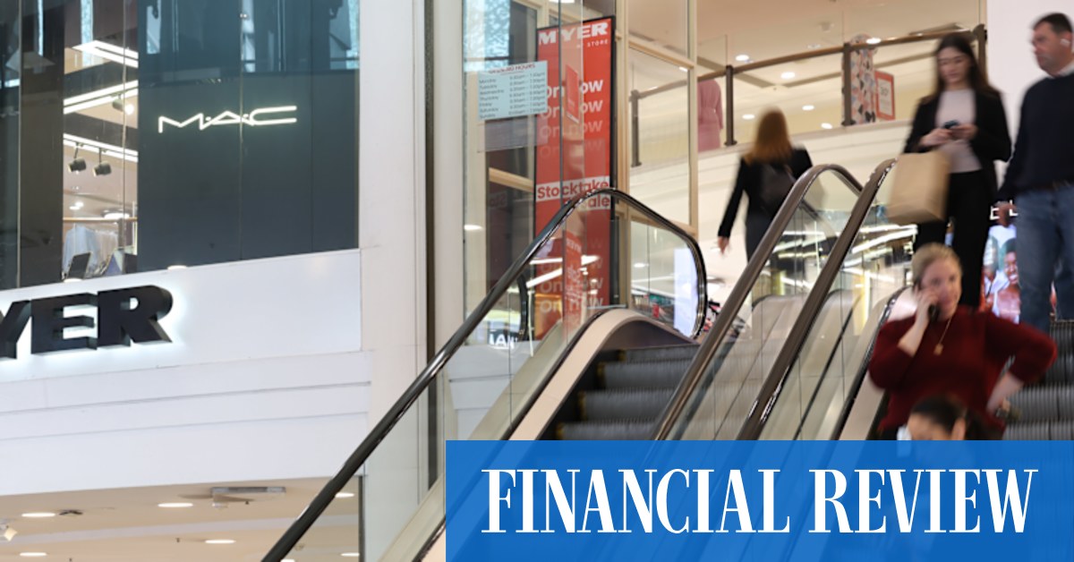 Myer warns of ‘volatile’ and ‘challenging’ conditions, flat sales