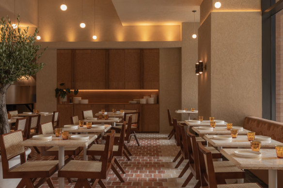The dining room at Iftar, designed by Matt Woods.